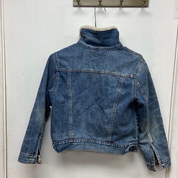 NWT Kids Pendleton X GAP Sherpa Collar Denim Classic Jean Jacket size Medium - Picture 7 of 8